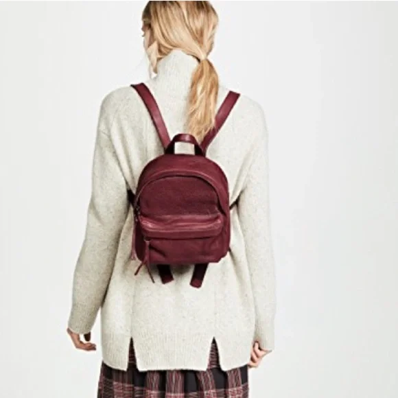 NWT Madewell The Lorimer Mini Backpack Leather Dark Cabernet  display picture 3